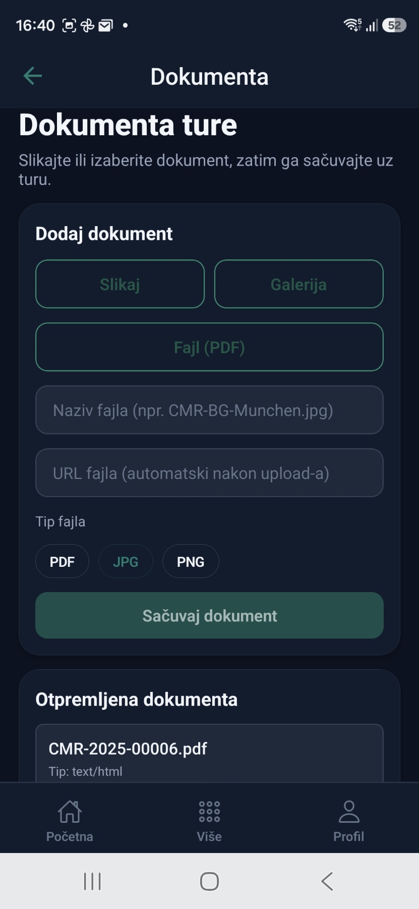 Dokumenti ture